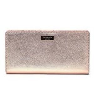 Gold kate spade newbury lane stacy wallet